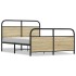 Estructura de cama sin colchón metal roble Sonoma 140x190