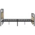 Estructura de cama sin colchón metal roble Sonoma 140x190