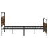 Estructura de cama sin colchón metal roble ahumado 140x200