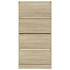 Mueble zapatero 4 cajones abatibles roble Sonoma 80x21x163,5