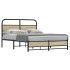 Estructura de cama sin colchón 140x200 cm madera roble