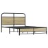 Estructura de cama sin colchón 140x200 cm madera roble