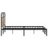 Estructura de cama sin colchón 140x200 cm madera roble