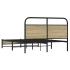 Estructura de cama sin colchón 140x200 cm madera roble