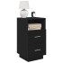 Mesillas de noche 2 uds con 2 cajones negro 36x36x68