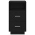 Mesillas de noche 2 uds con 2 cajones negro 36x36x68