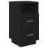 Mesillas de noche 2 uds con 2 cajones negro 36x36x68