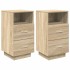 Mesitas de noche 2 uds con 2 cajones roble sonoma 36x36x68