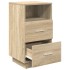 Mesitas de noche 2 uds con 2 cajones roble sonoma 36x36x68