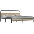 Estructura de cama sin colchón metal roble ahumado 180x200