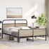 Estructura de cama sin colchón metal roble ahumado 180x200