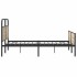 Estructura de cama sin colchón metal roble ahumado 180x200