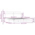 Estructura de cama sin colchón metal roble ahumado 180x200