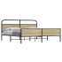 Estructura de cama sin colchón metal roble Sonoma 180x200