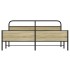 Estructura de cama sin colchón metal roble Sonoma 180x200