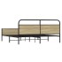 Estructura de cama sin colchón metal roble Sonoma 180x200