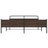 Estructura de cama sin colchón metal roble marrón 180x200