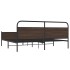 Estructura de cama sin colchón metal roble marrón 180x200
