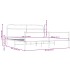 Estructura de cama sin colchón metal roble marrón 180x200