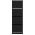 Mueble zapatero con 4 cajones abatibles negro 60x34x187,5