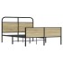 Estructura de cama sin colchón 120x190 cm madera roble
