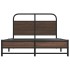 Estructura de cama sin colchón 140x200 cm madera marrón