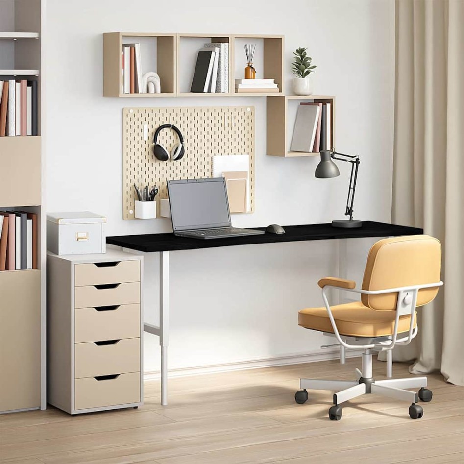 Tablero escritorio 160x60x2,5cm rectangular madera maciza