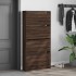 Mueble zapatero 4 cajones abatibles marrón roble 80x21x163,5