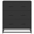 Aparador de madera de ingeniería y metal negro 68x35x76