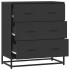 Aparador de madera de ingeniería y metal negro 68x35x76