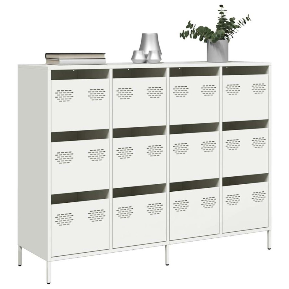 Aparador de acero laminado en frío blanco 135x39x103,5