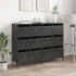 Aparador de acero laminado en frío negro 135x39x103,5