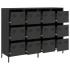 Aparador de acero laminado en frío negro 135x39x103,5