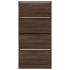 Mueble zapatero 4 cajones abatibles marrón roble 80x21x163,5