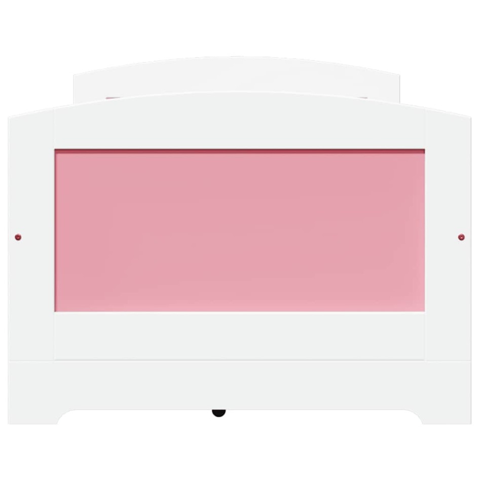 Diván con 5 cajones sin colchón IRUN blanco&rosa 90x200