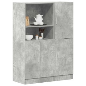 Set de muebles de cocina 2 pzas madera ingeniería gris