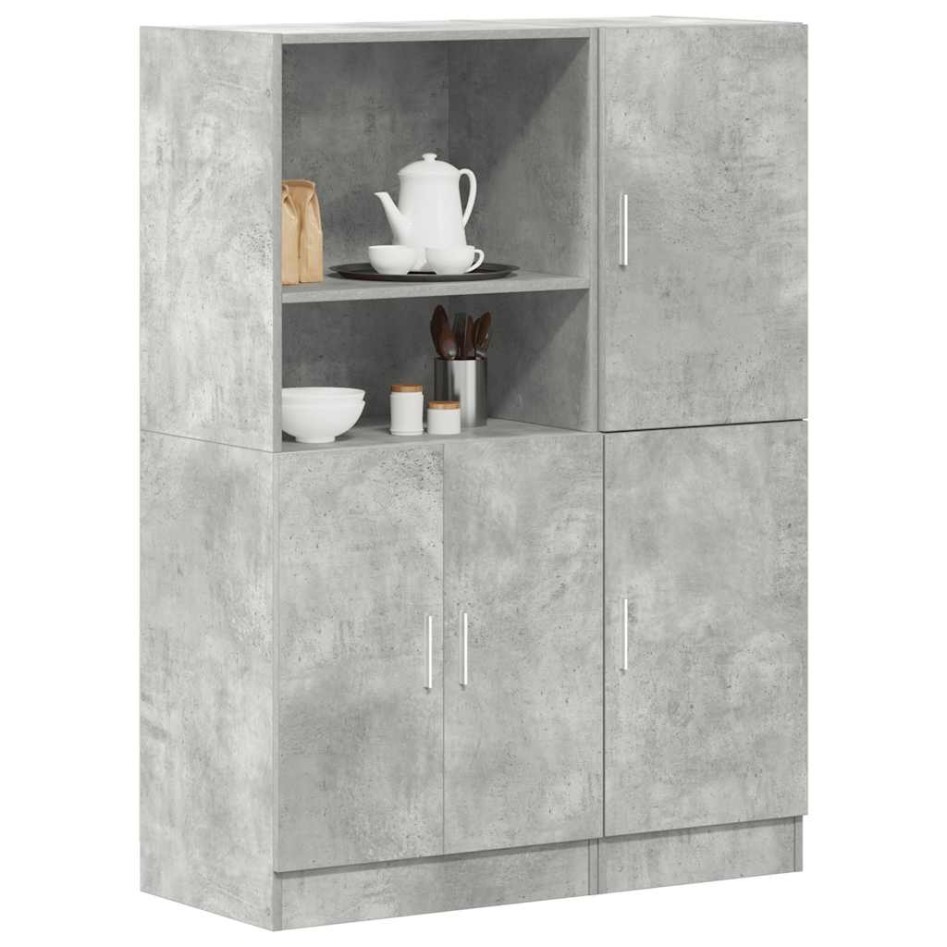 Set de muebles de cocina 2 pzas madera ingeniería gris