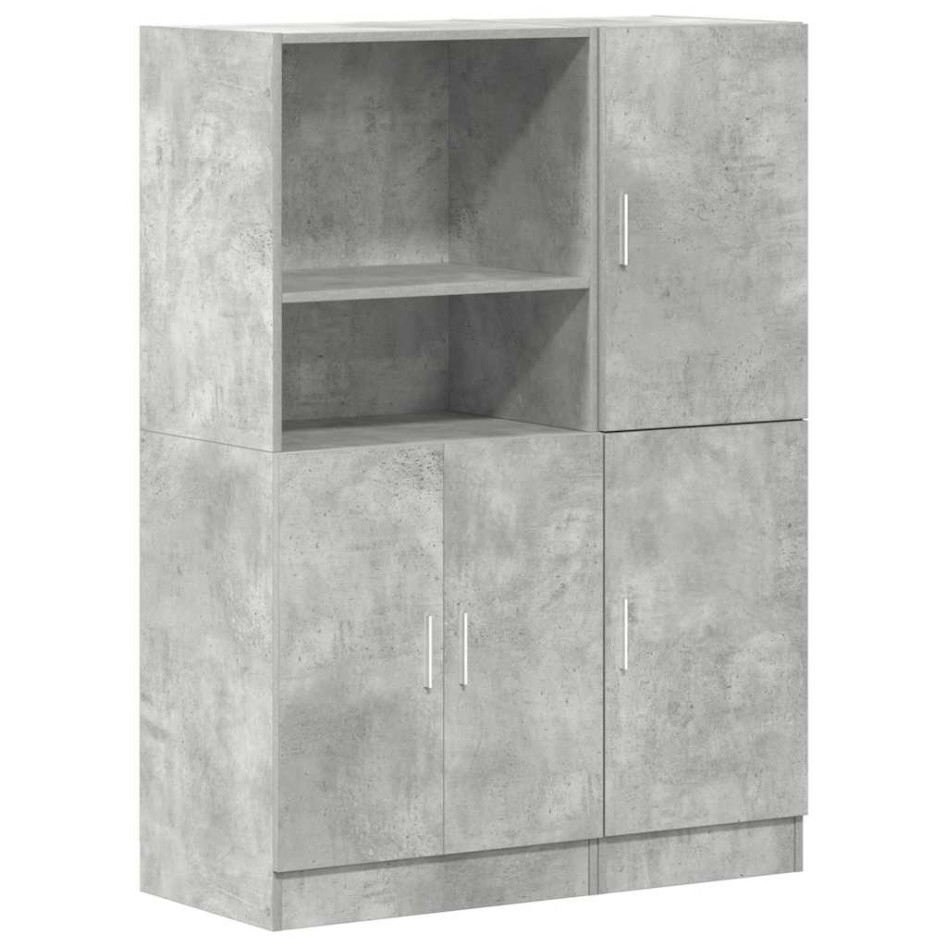 Set de muebles de cocina 2 pzas madera ingeniería gris