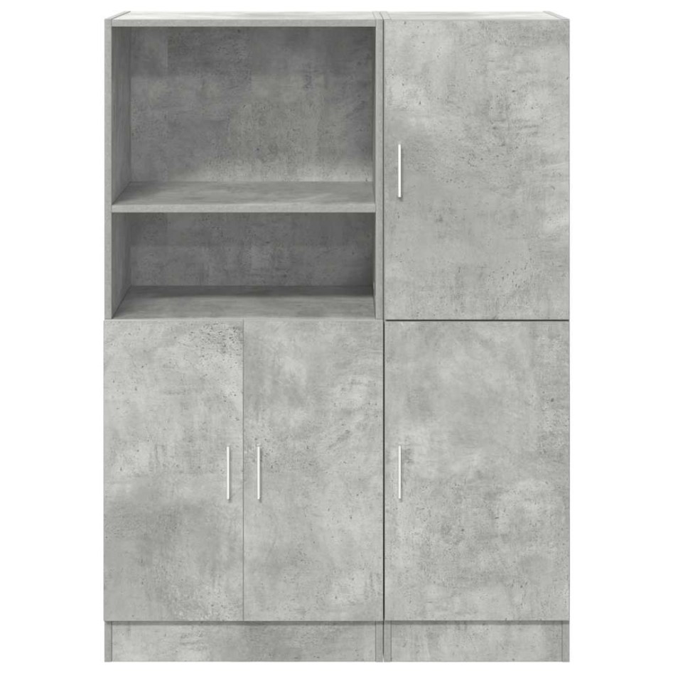 Set de muebles de cocina 2 pzas madera ingeniería gris