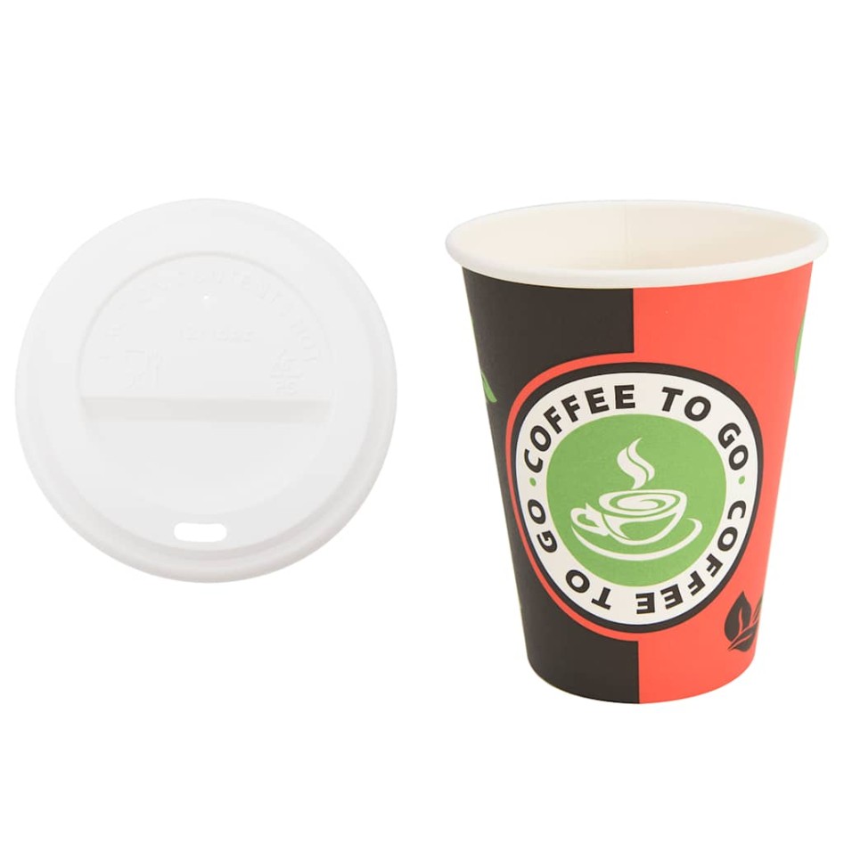 Vasos de café de papel con tapa 1000 uds 4oz