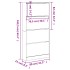 Mueble zapatero 4 cajones abatibles marrón roble 80x21x163,5