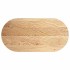 Tablero de mesa ovalado madera maciza de roble 120x60x4