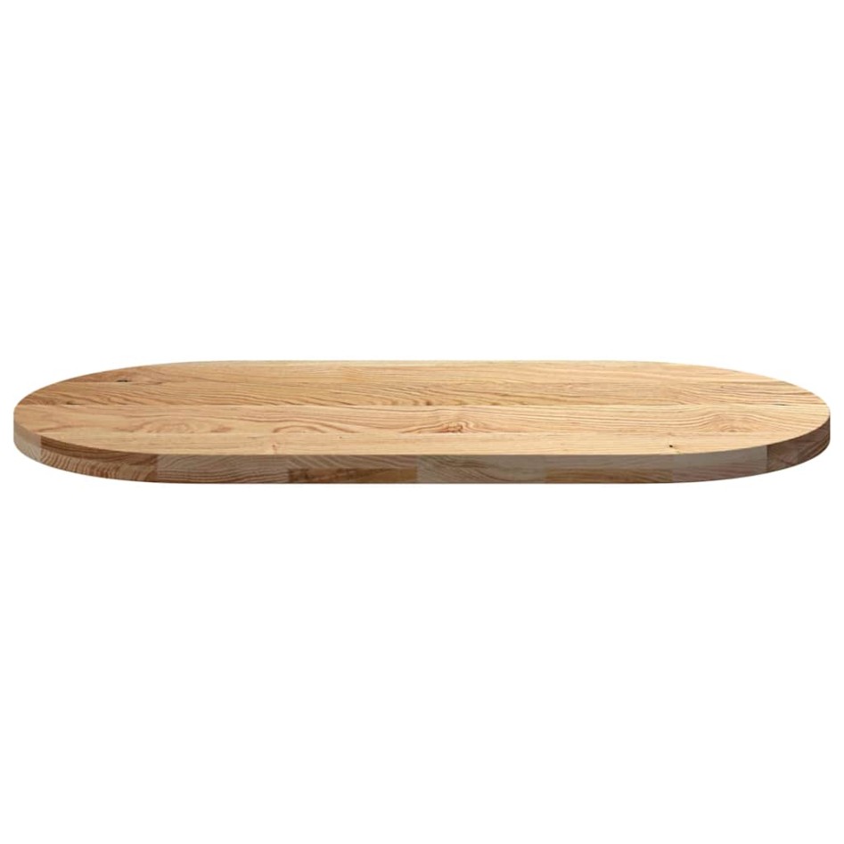 Tablero de mesa ovalado madera maciza de roble 120x60x4