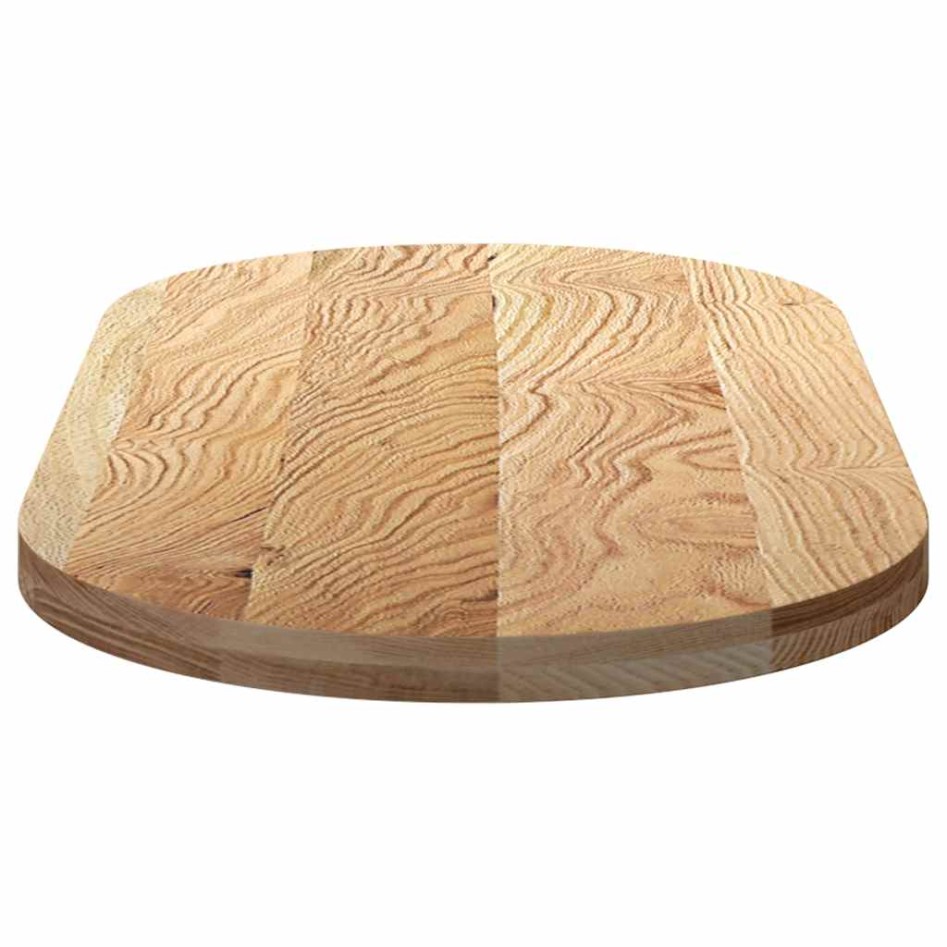 Tablero de mesa ovalado madera maciza de roble 120x60x4