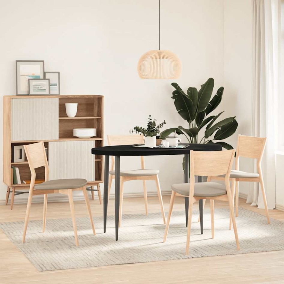 Tablero de mesa ovalado madera maciza de roble 120x60x4