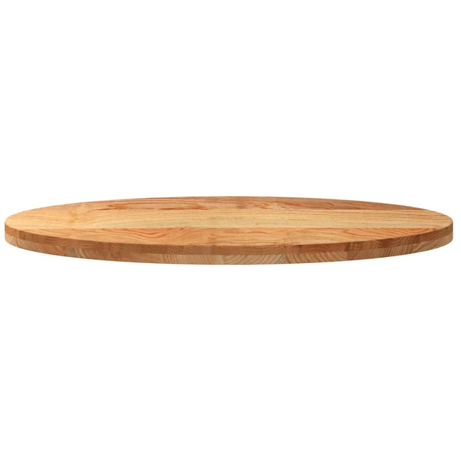 Tablero de mesa ovalado madera maciza de roble 100x50x4