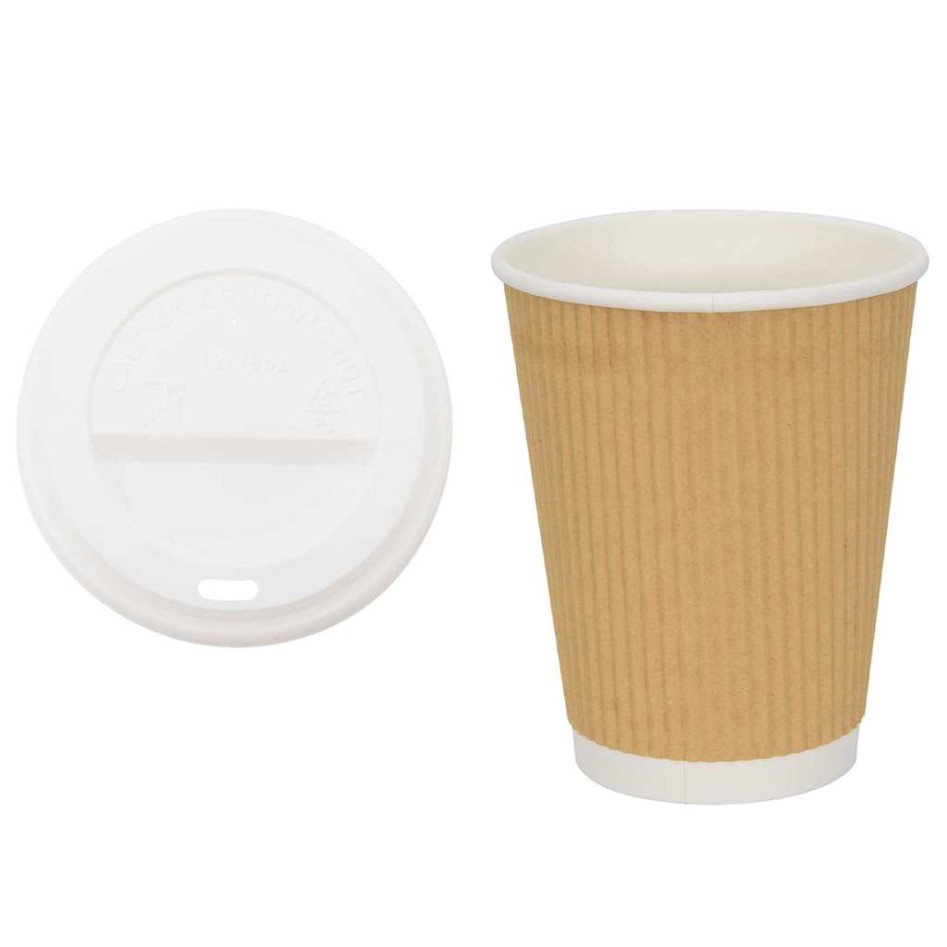 Vasos de café de papel con tapa 1000 uds 16oz