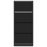 Mueble zapatero con 4 cajones abatibles negro 80x34x187,5
