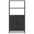 Aparador alto madera de ingeniería y metal negro 68x35x139