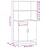Aparador alto madera de ingeniería y metal negro 68x35x139